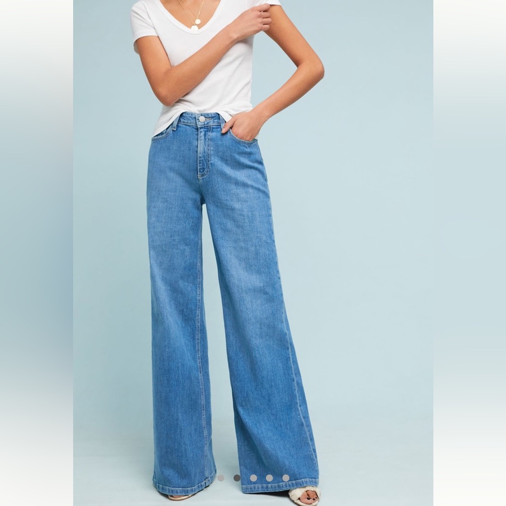PAIGE Sutton High-Rise Wide-Leg Jeans, Kendra, Size 30, NWT